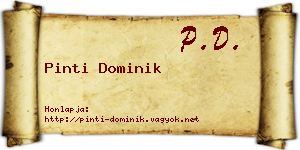 Pinti Dominik névjegykártya